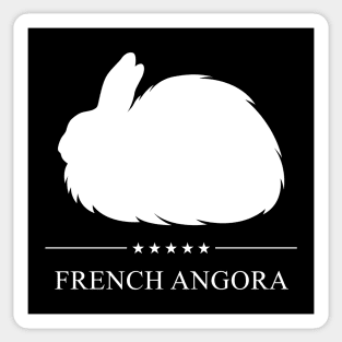 French Angora Rabbit White Silhouette Sticker